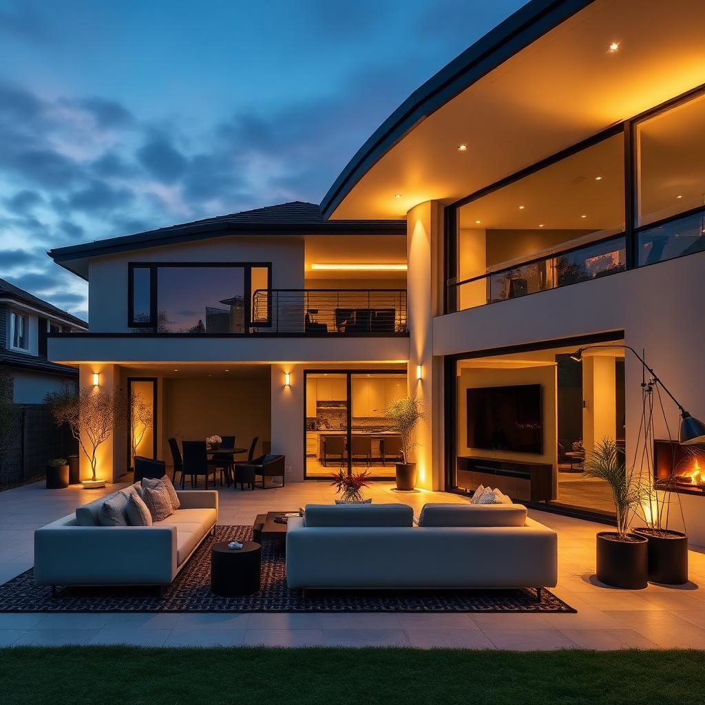 Modern residential lighting installation